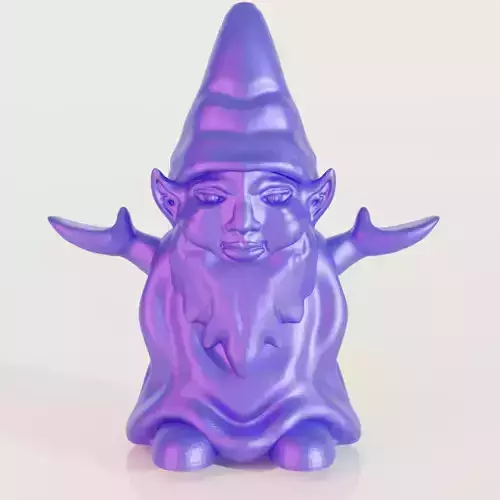 Evil garden gnome miniature rain statue for 3D print  3D print model