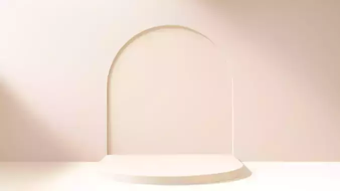 Mockup brown abstract podium stage for product showcase