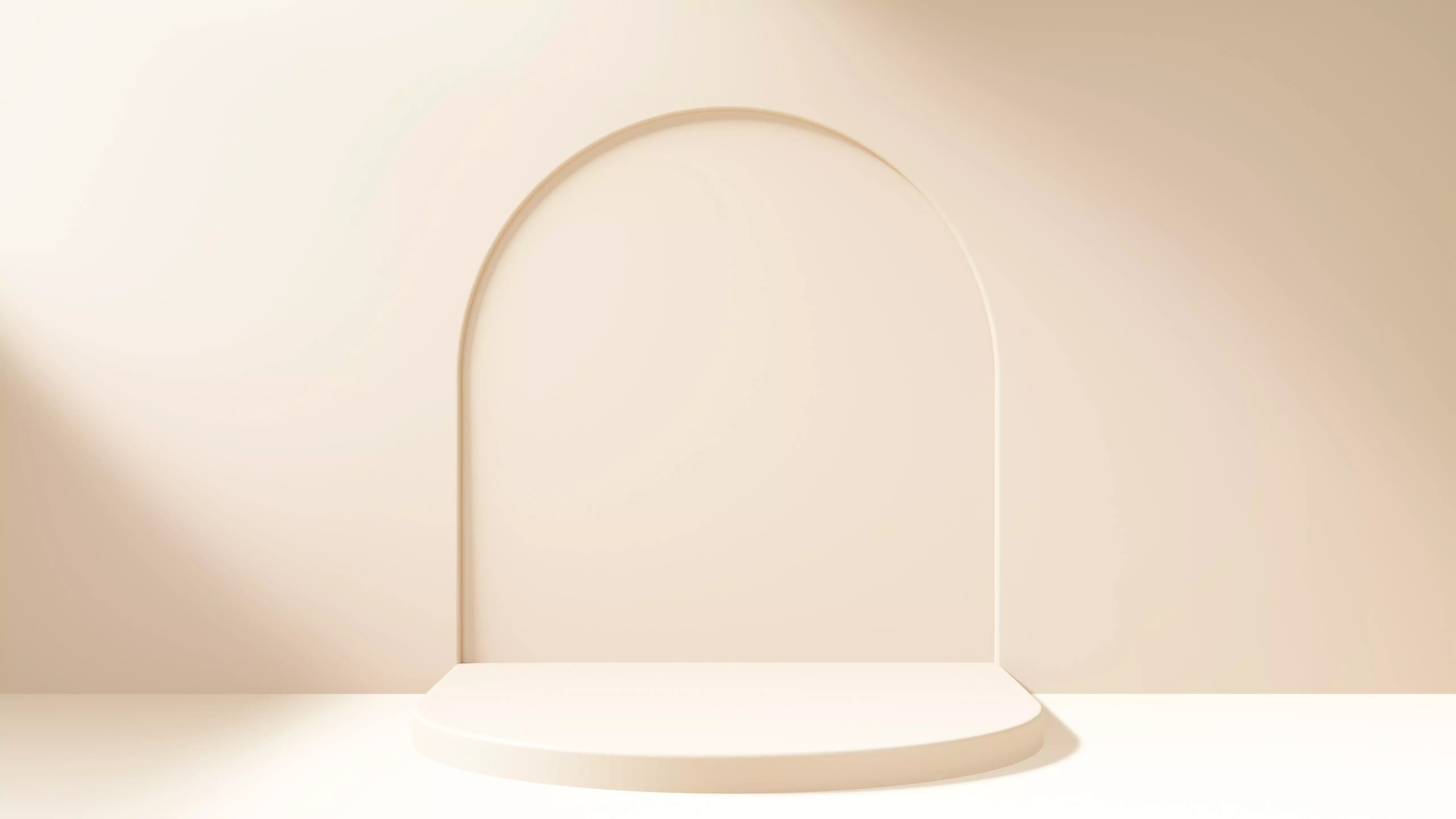 Mockup brown abstract podium stage for product showcase Low-poly 3D model_0