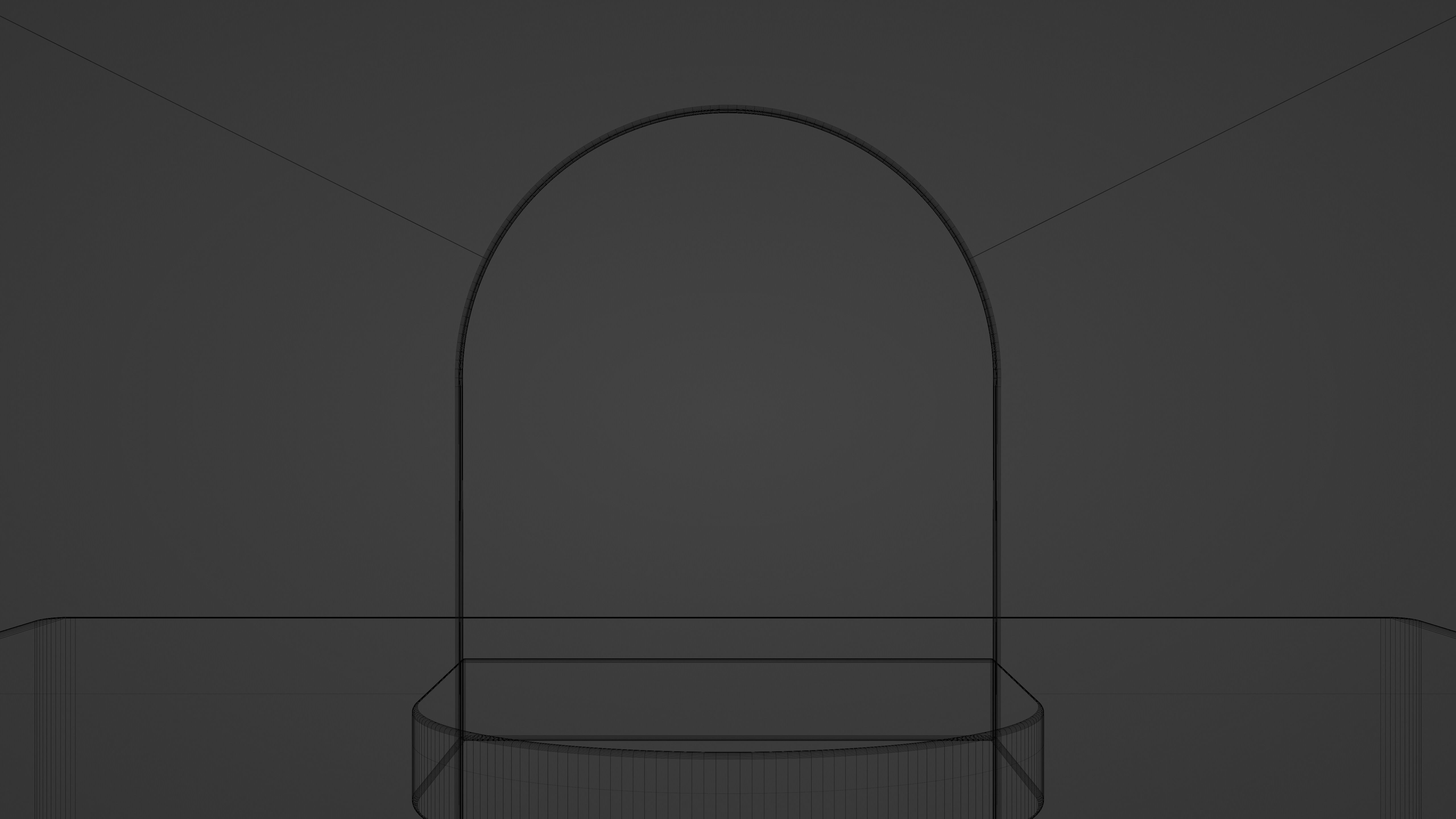 Mockup brown abstract podium stage for product showcase Low-poly 3D model_2