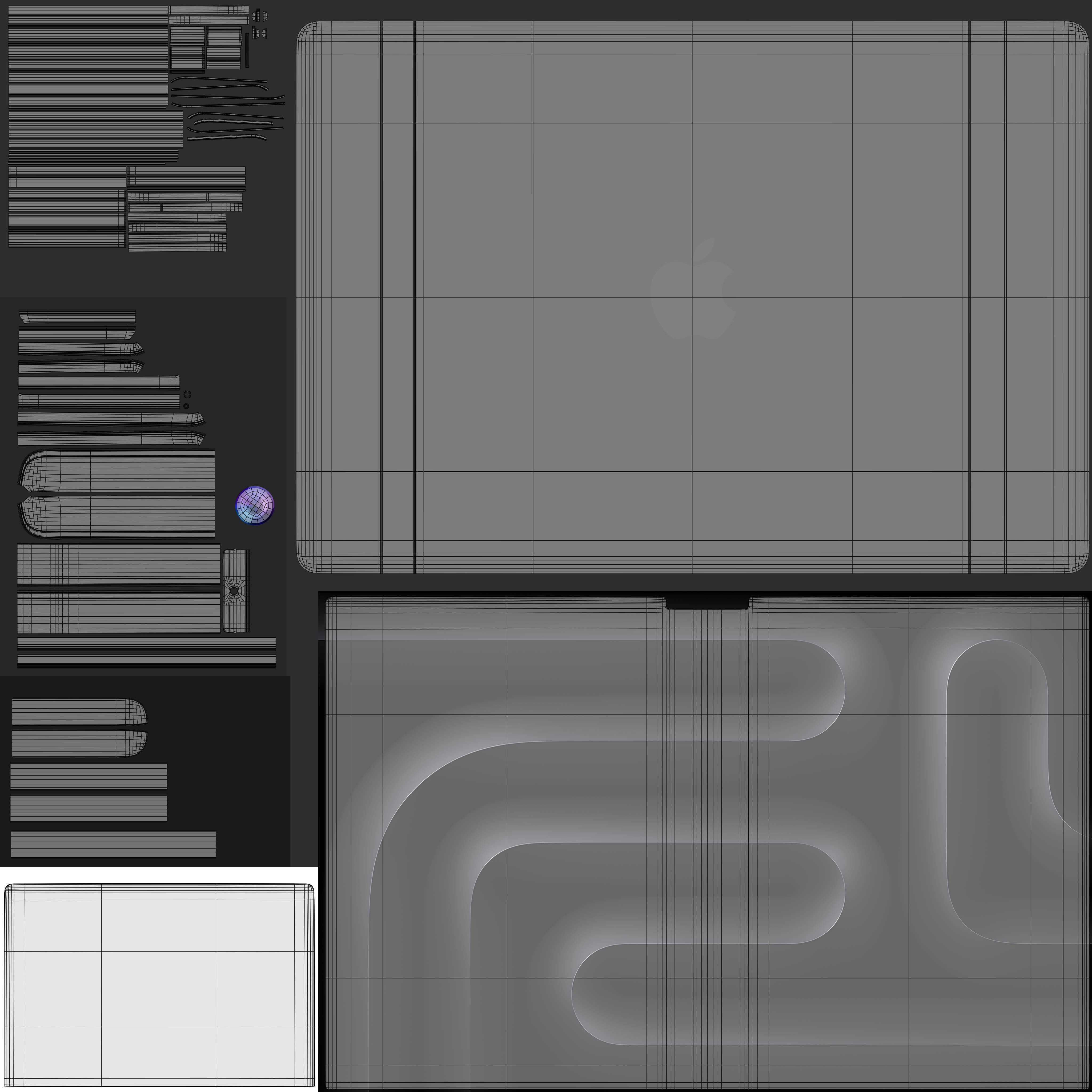 Apple MacBook Pro M3 Max 16-inch Space Black 3D model_10