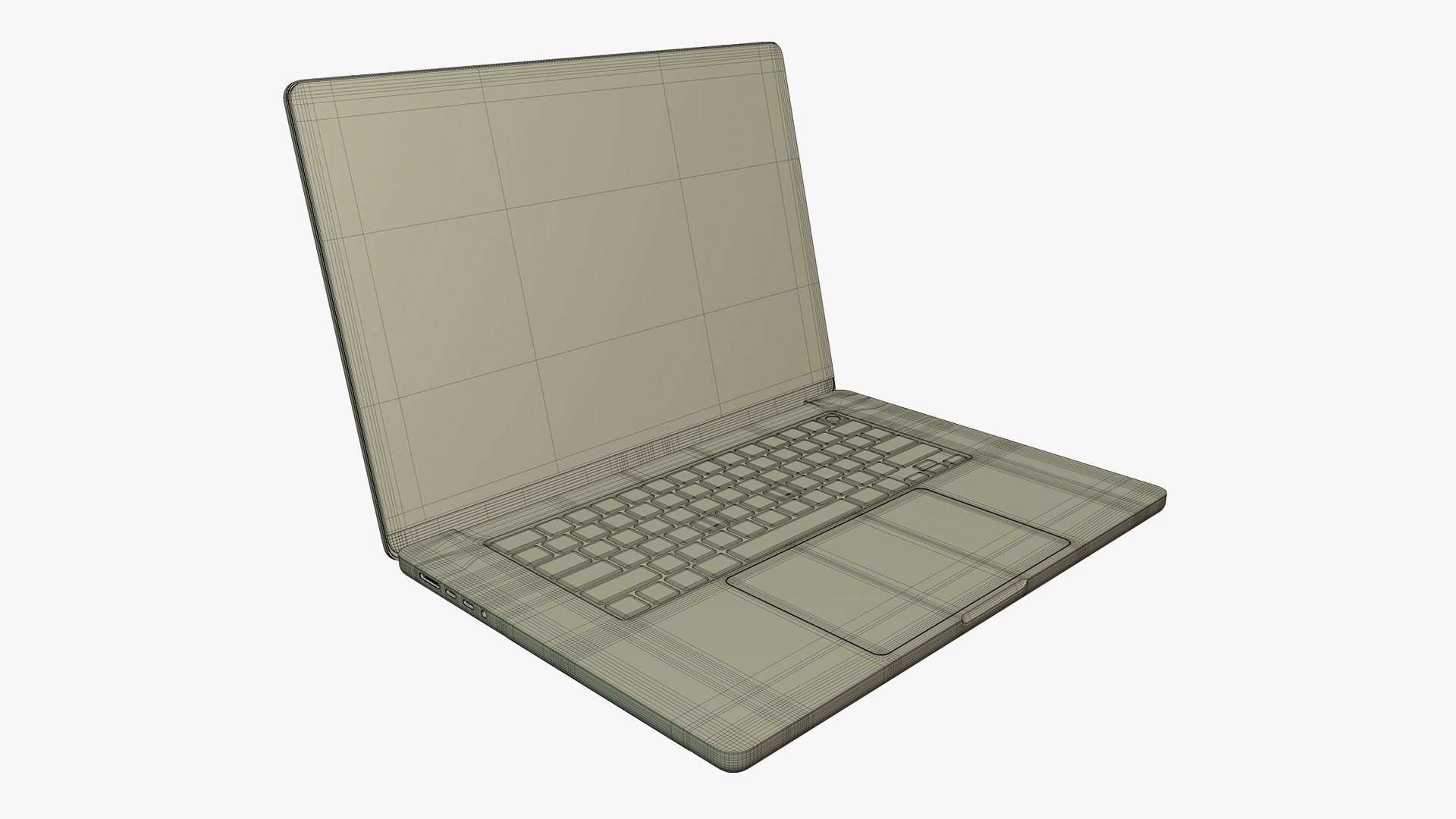 Apple MacBook Pro M3 Max 16-inch Space Black 3D model_13