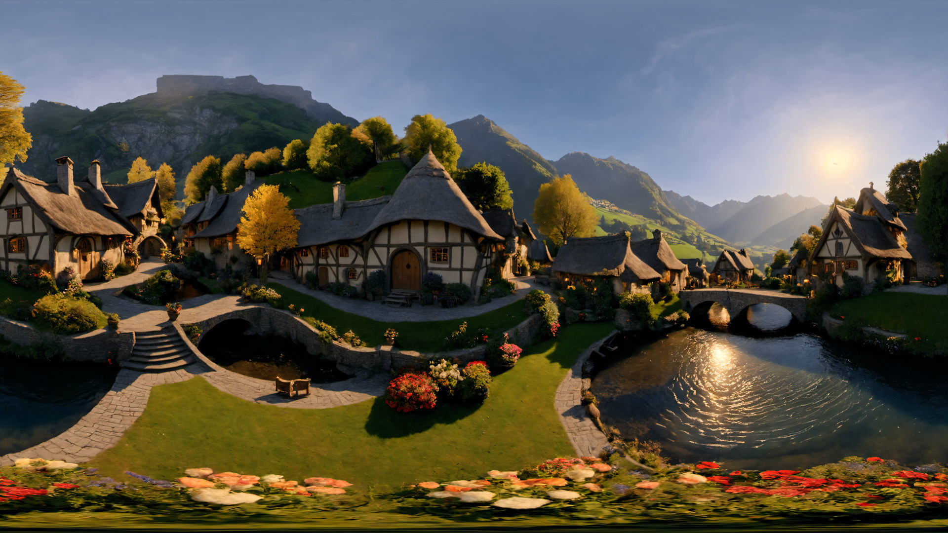 HDRI Fantasy Settlements Low-poly 3D model_1
