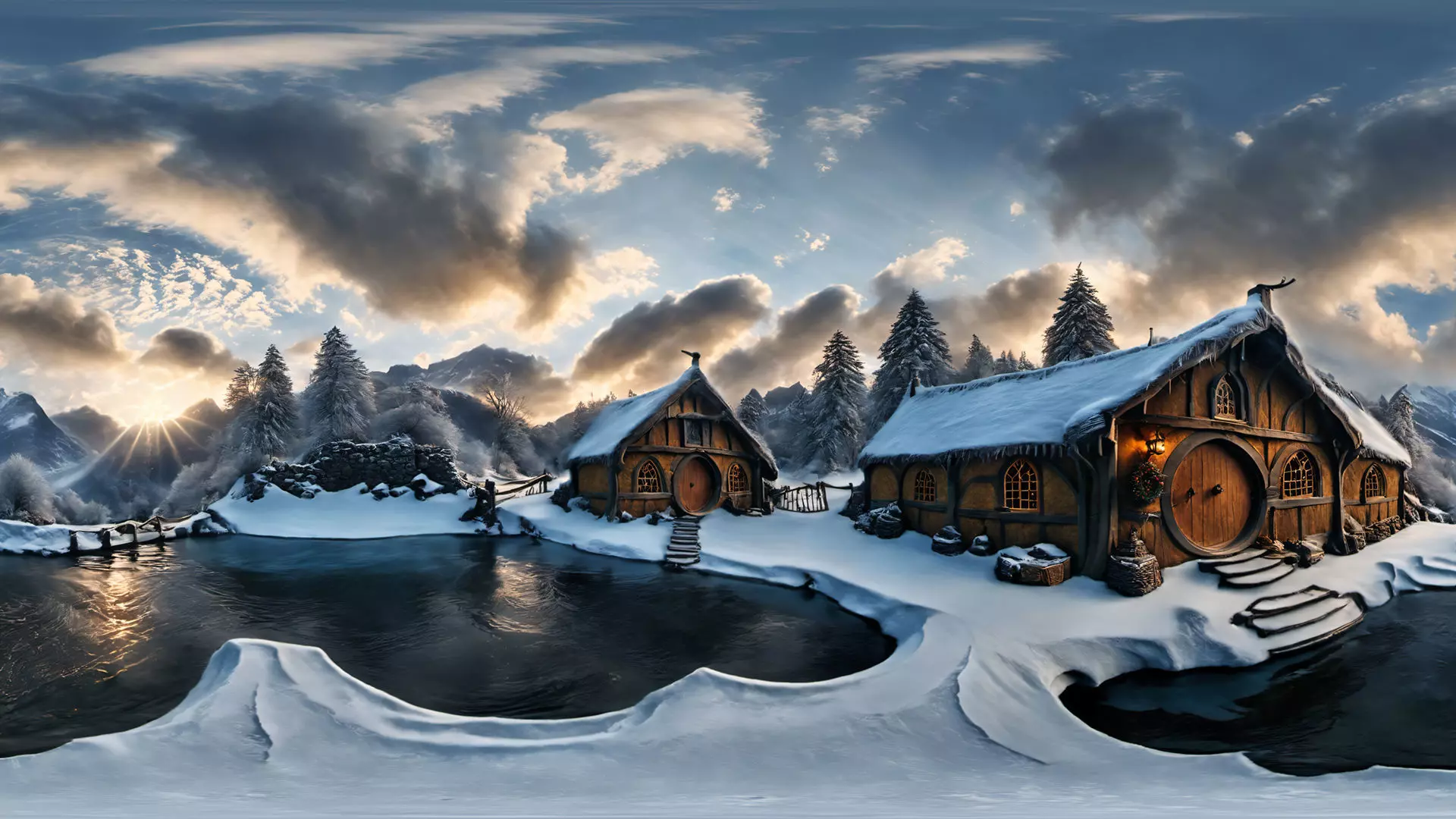 HDRI Fantasy Settlements Low-poly 3D model_0