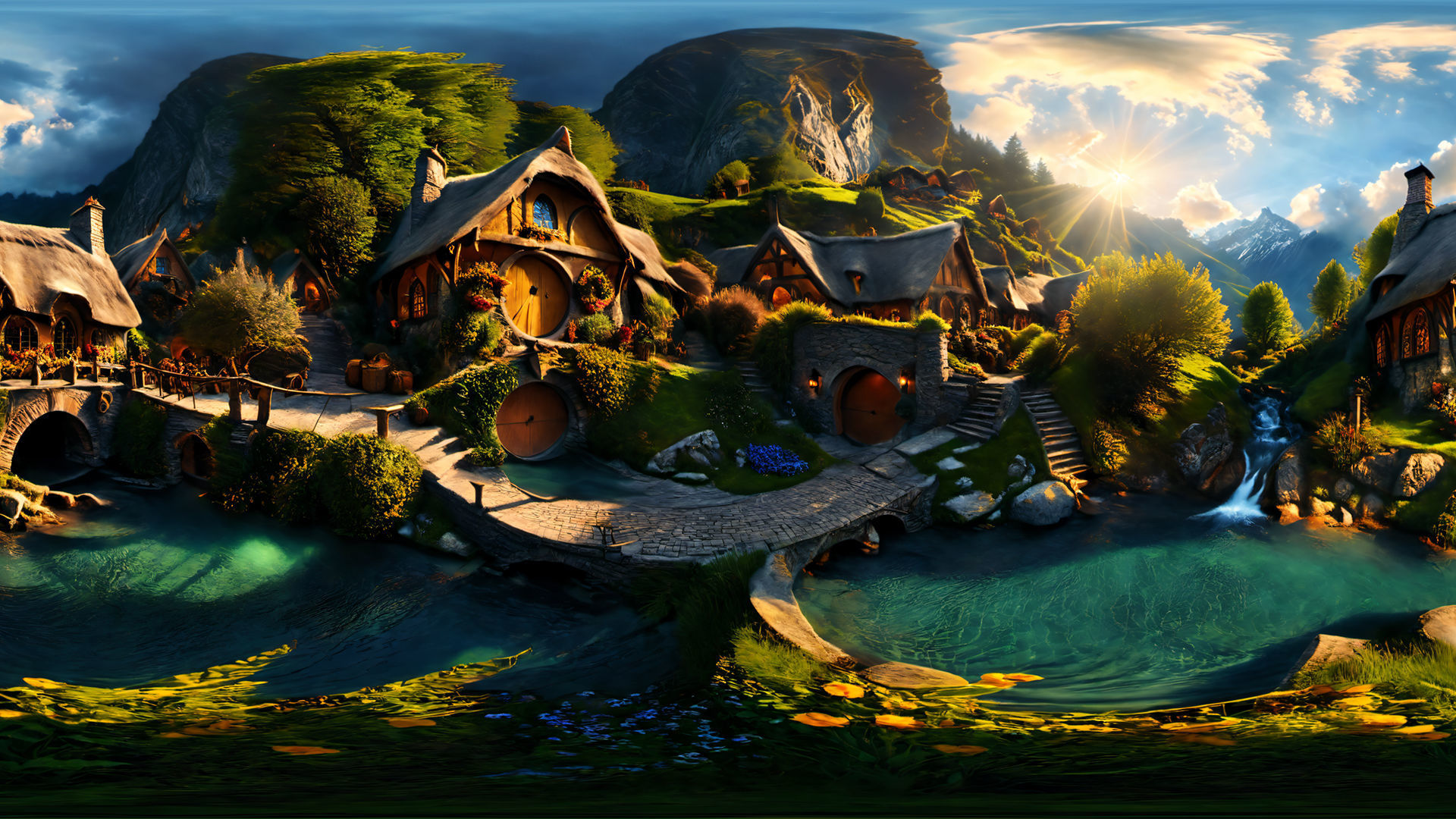HDRI Fantasy Settlements Low-poly 3D model_13