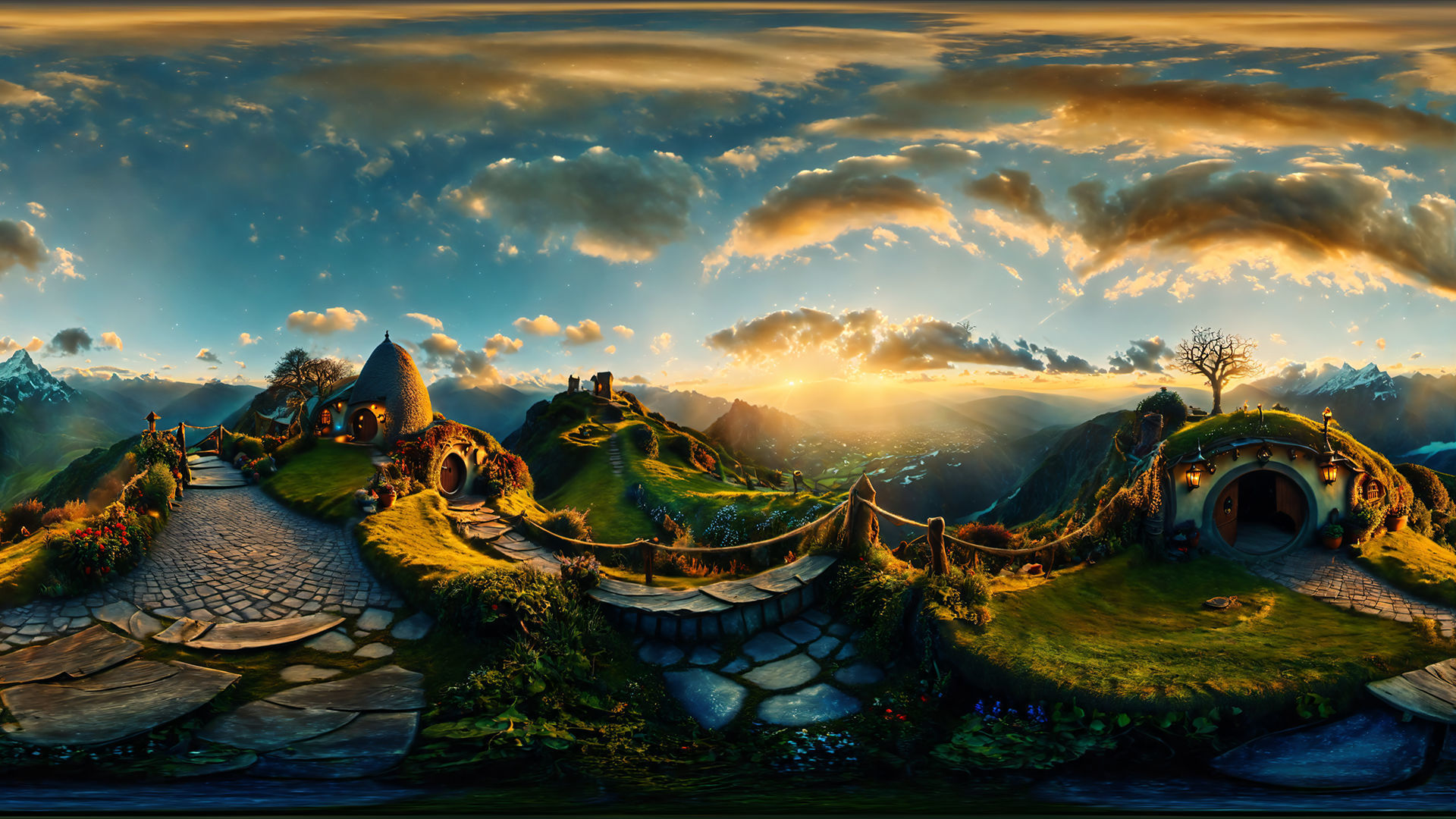 HDRI Fantasy Settlements Low-poly 3D model_3