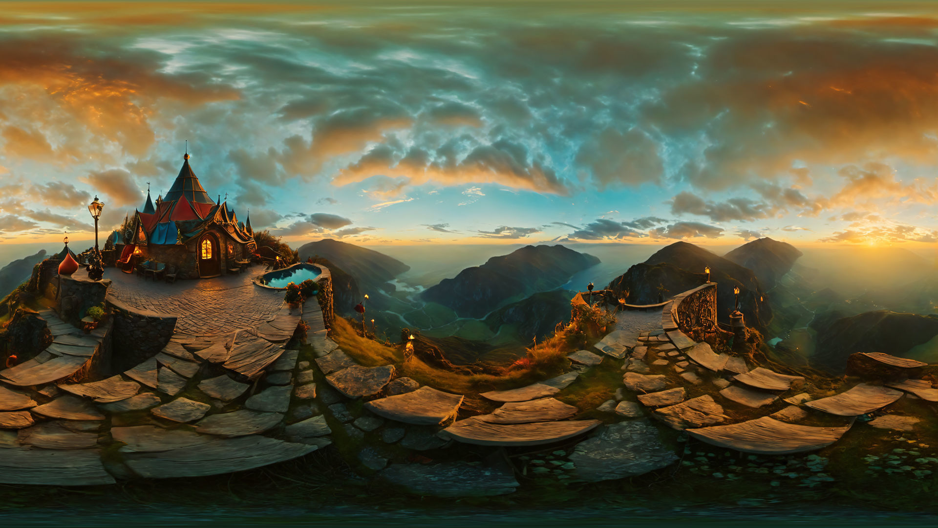 HDRI Fantasy Settlements Low-poly 3D model_10