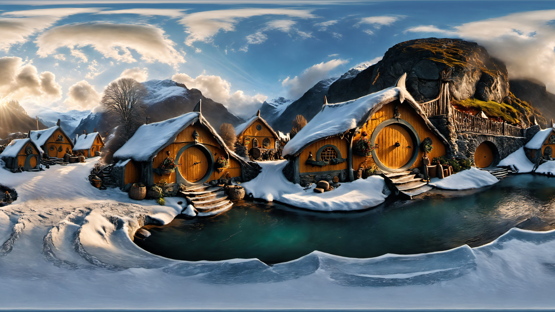 HDRI Fantasy Settlements Low-poly 3D model_2