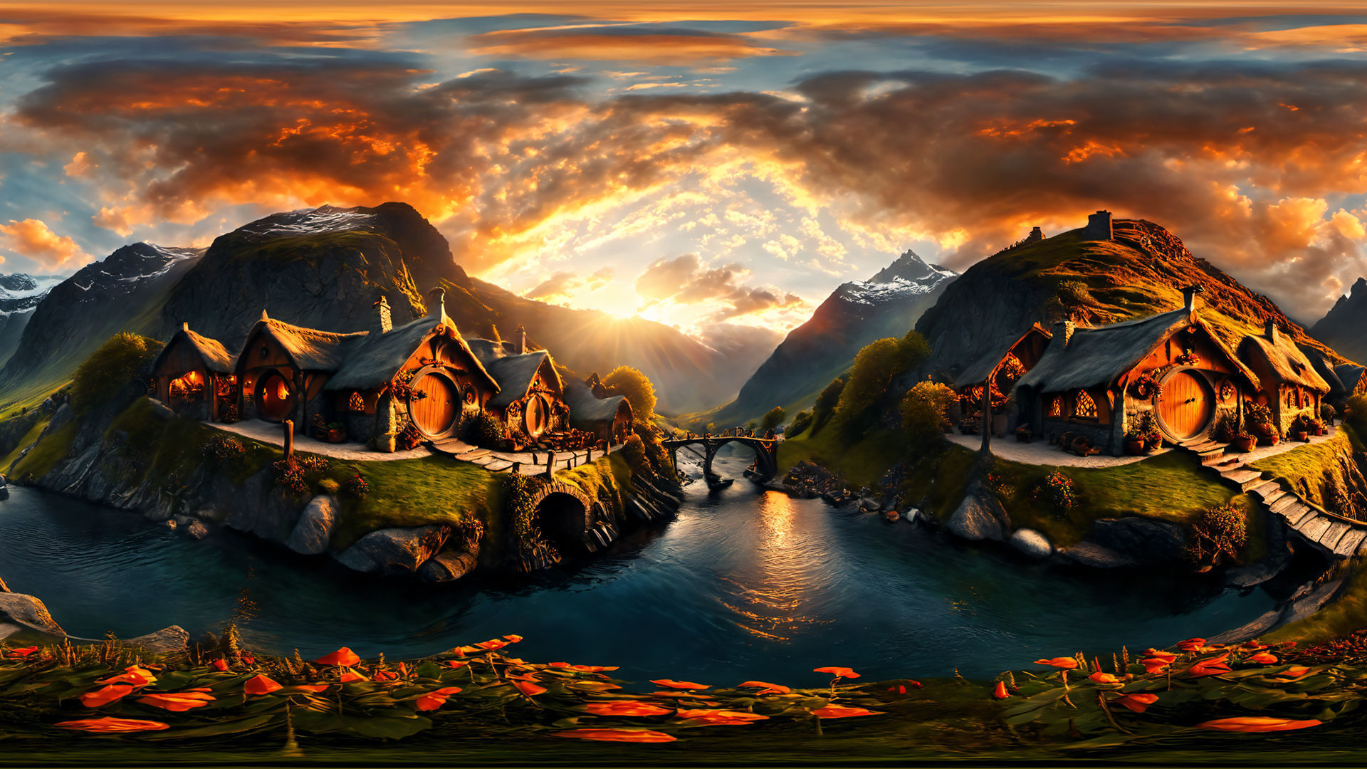 HDRI Fantasy Settlements Low-poly 3D model_7