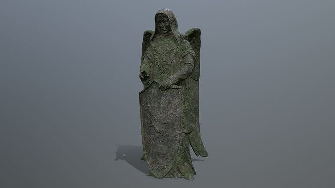 angel statue Low-poly 3D model
