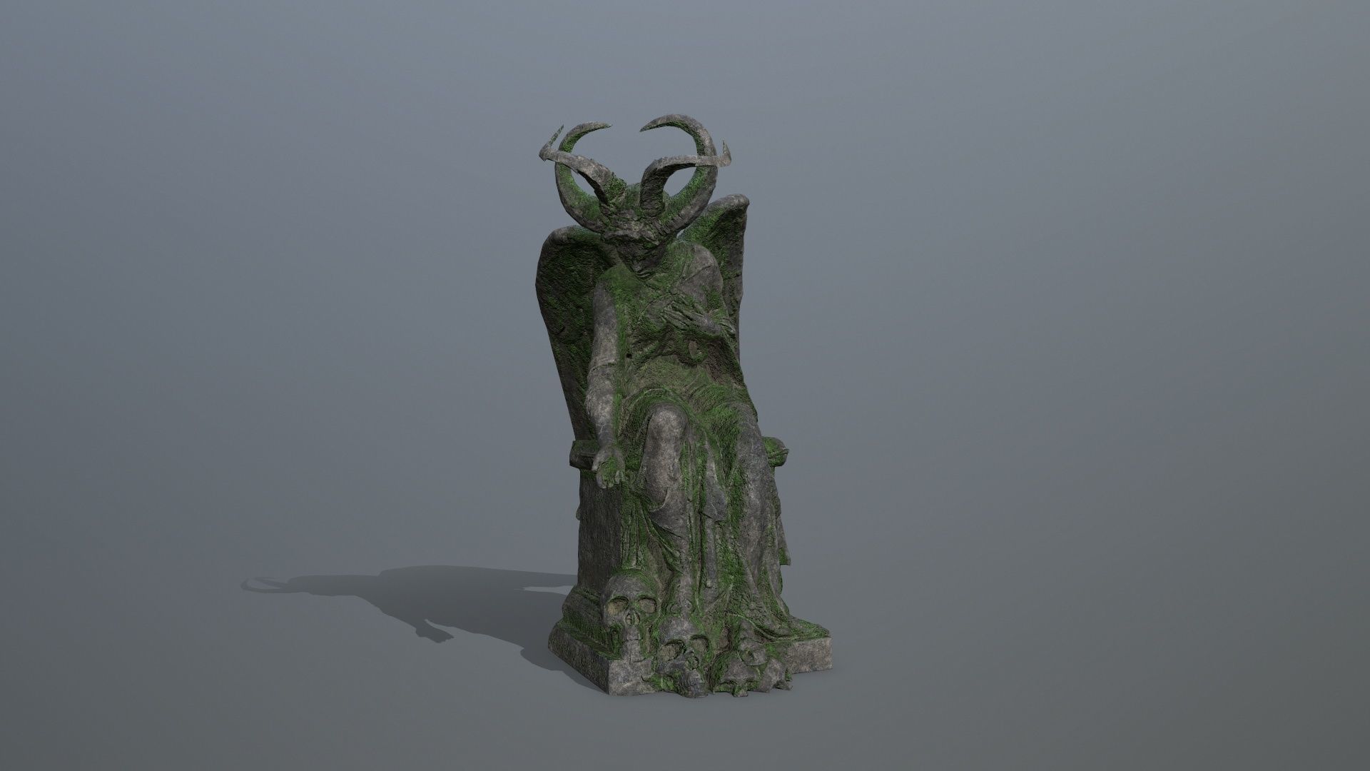 angel statue Low-poly 3D model_11