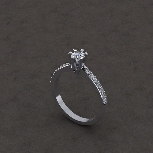 diamond ring STL and 3D file Free 3D print model