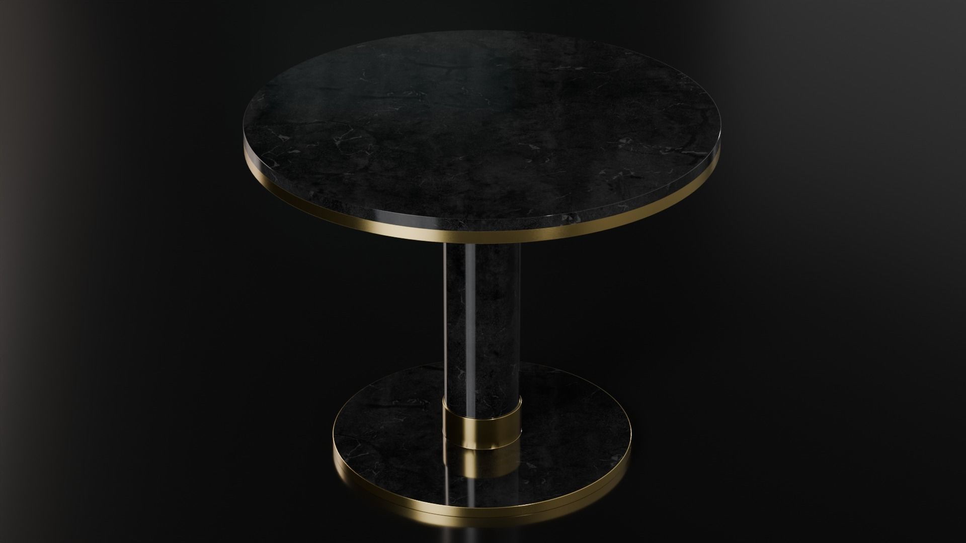 Kitchen Disc Table - 21 Finishes Low-poly 3D model_1