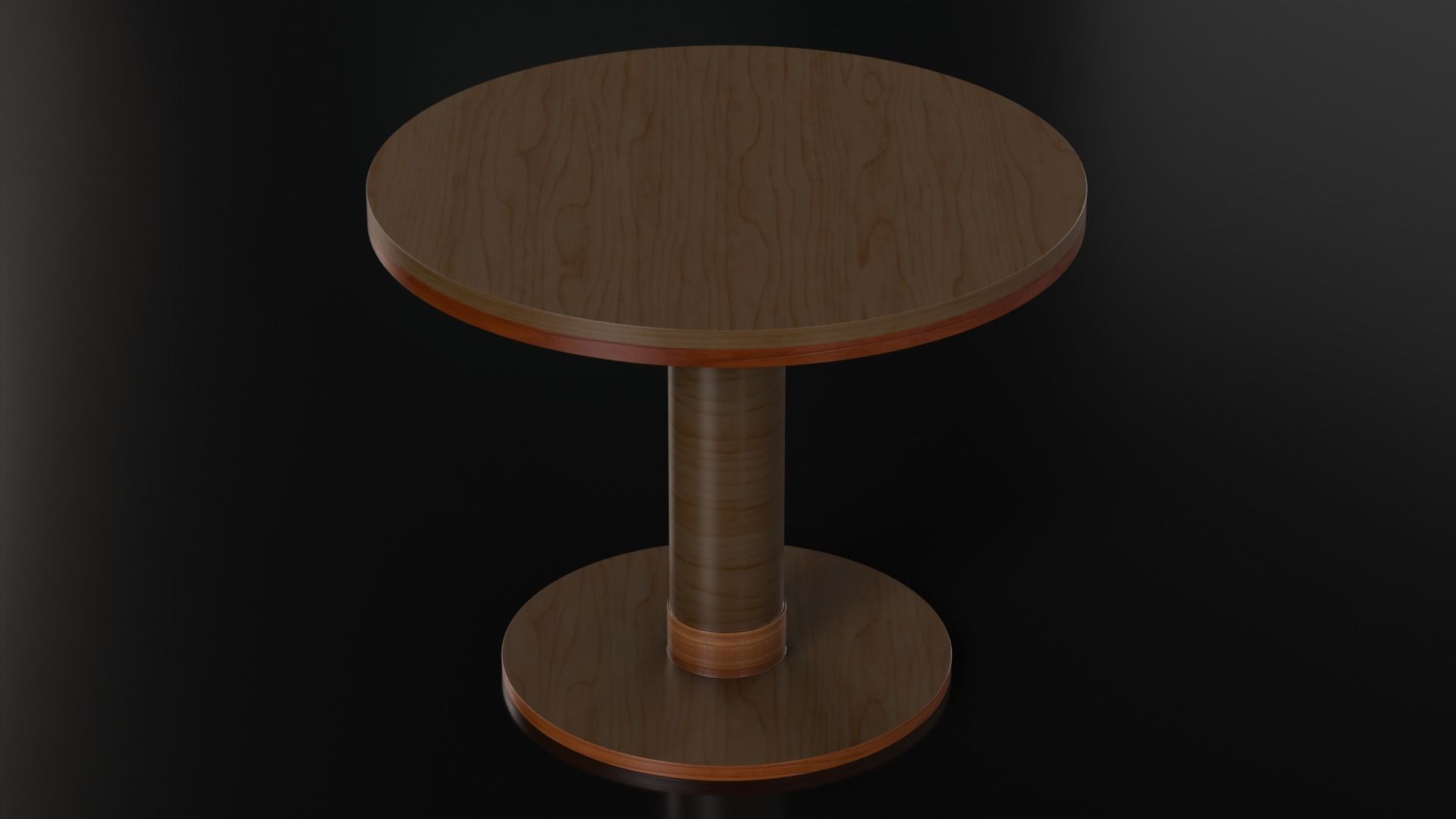 Kitchen Disc Table - 21 Finishes Low-poly 3D model_9