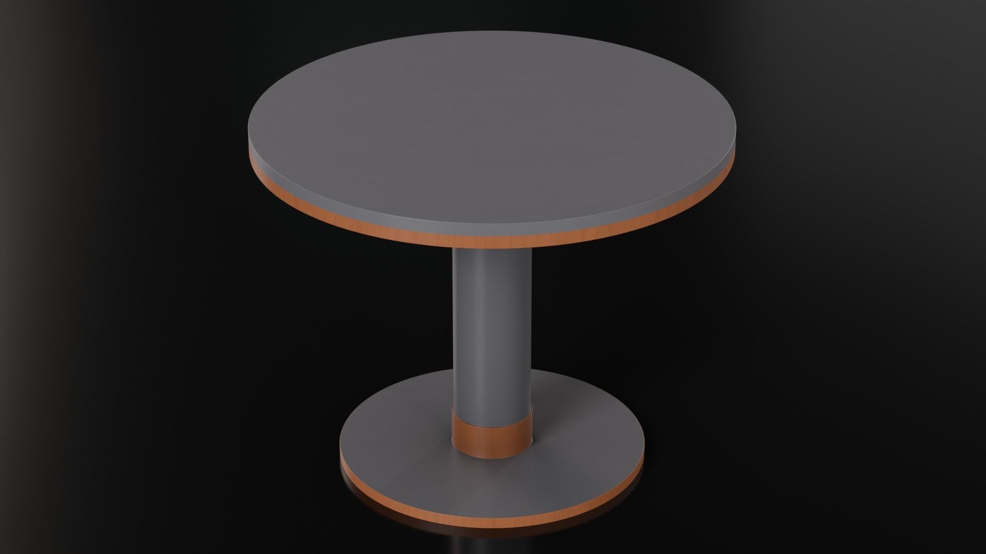 Kitchen Disc Table - 21 Finishes Low-poly 3D model_4