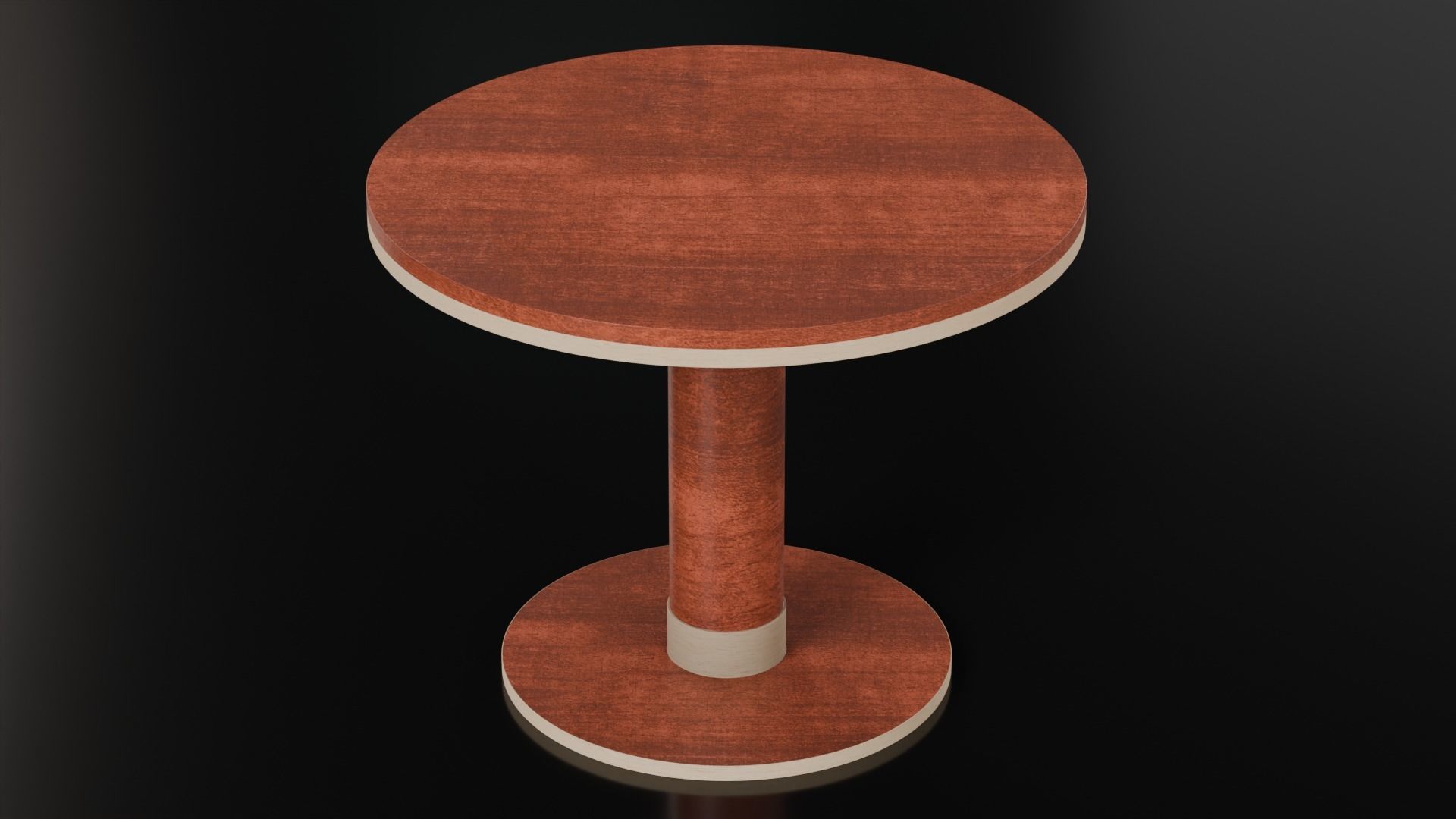 Kitchen Disc Table - 21 Finishes Low-poly 3D model_17
