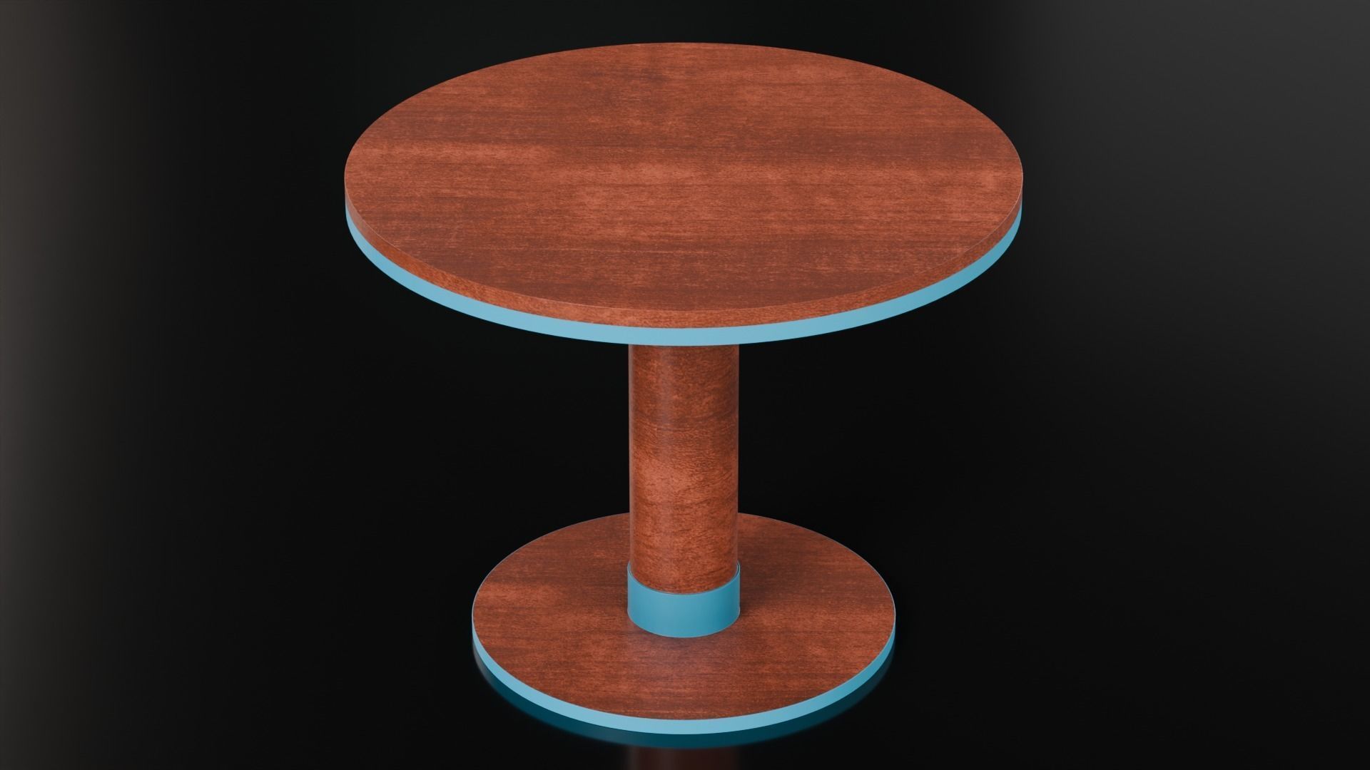 Kitchen Disc Table - 21 Finishes Low-poly 3D model_7