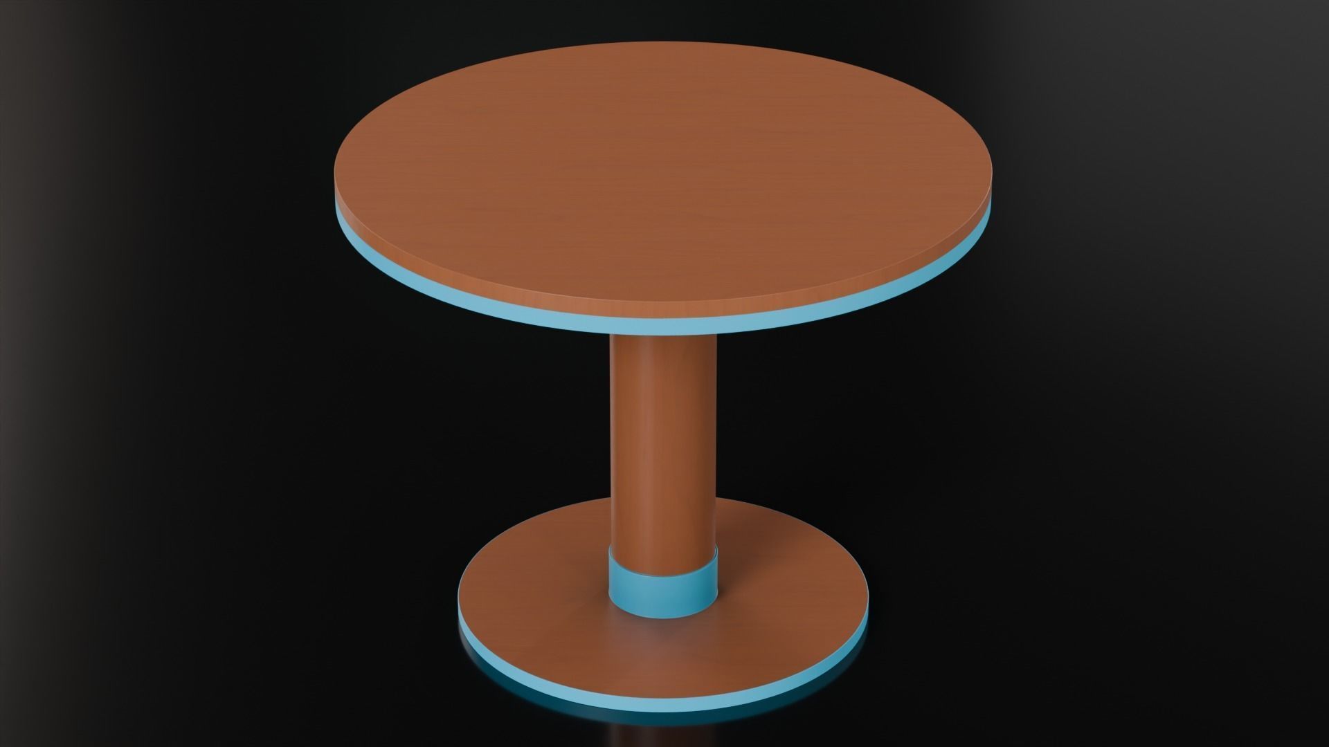 Kitchen Disc Table - 21 Finishes Low-poly 3D model_12