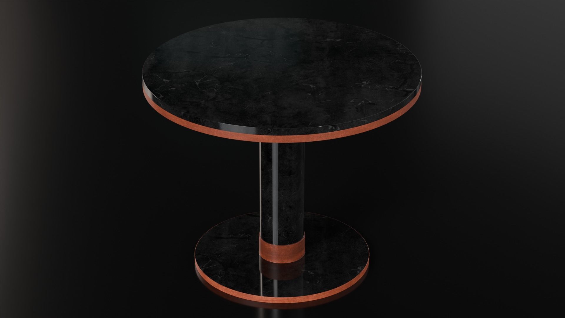 Kitchen Disc Table - 21 Finishes Low-poly 3D model_2