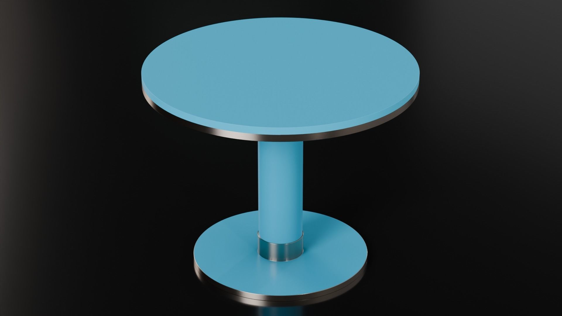 Kitchen Disc Table - 21 Finishes Low-poly 3D model_11