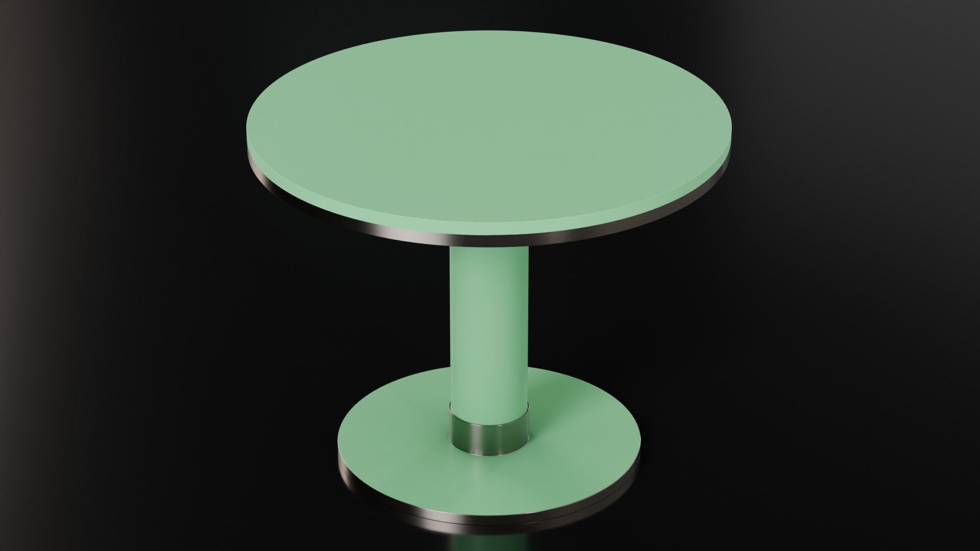 Kitchen Disc Table - 21 Finishes Low-poly 3D model_13