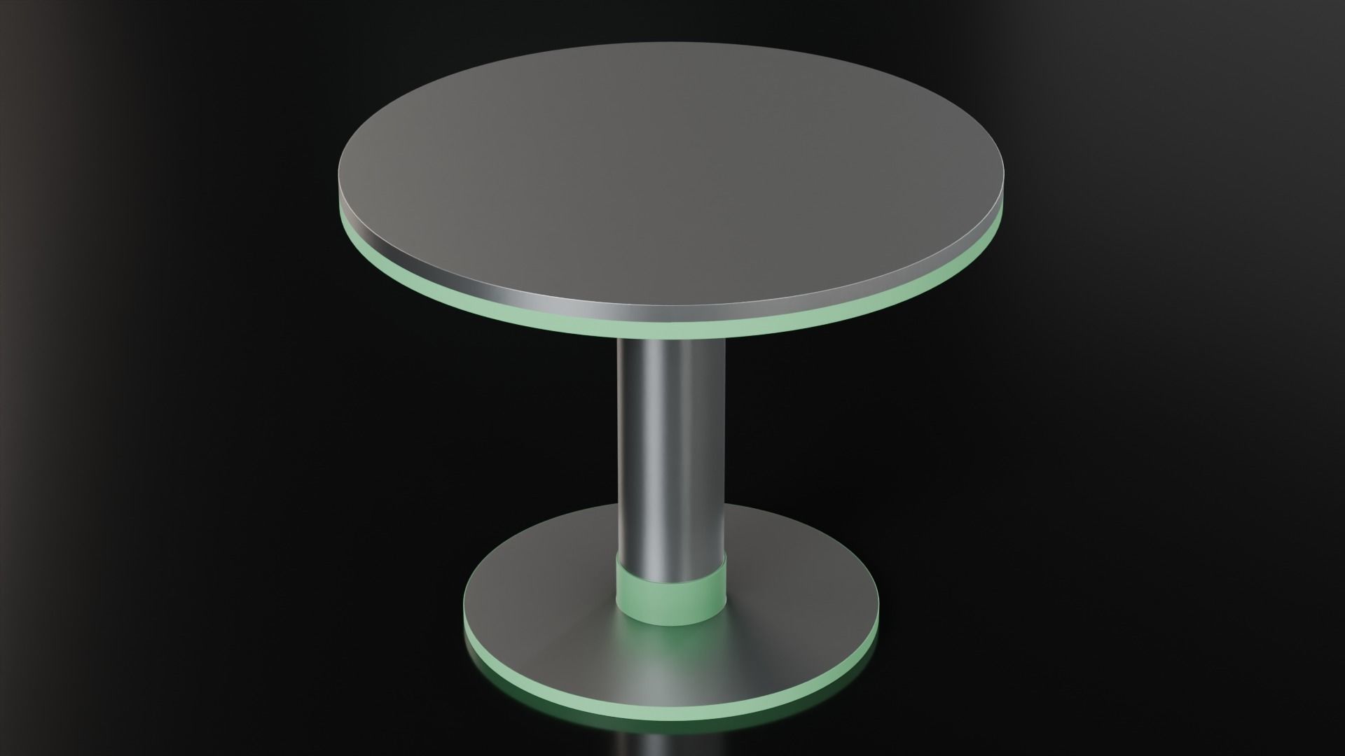 Kitchen Disc Table - 21 Finishes Low-poly 3D model_10