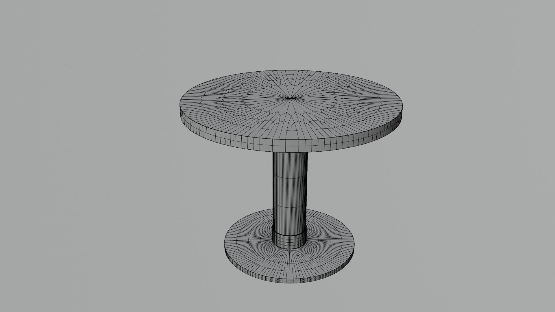 Kitchen Disc Table - 21 Finishes Low-poly 3D model_22