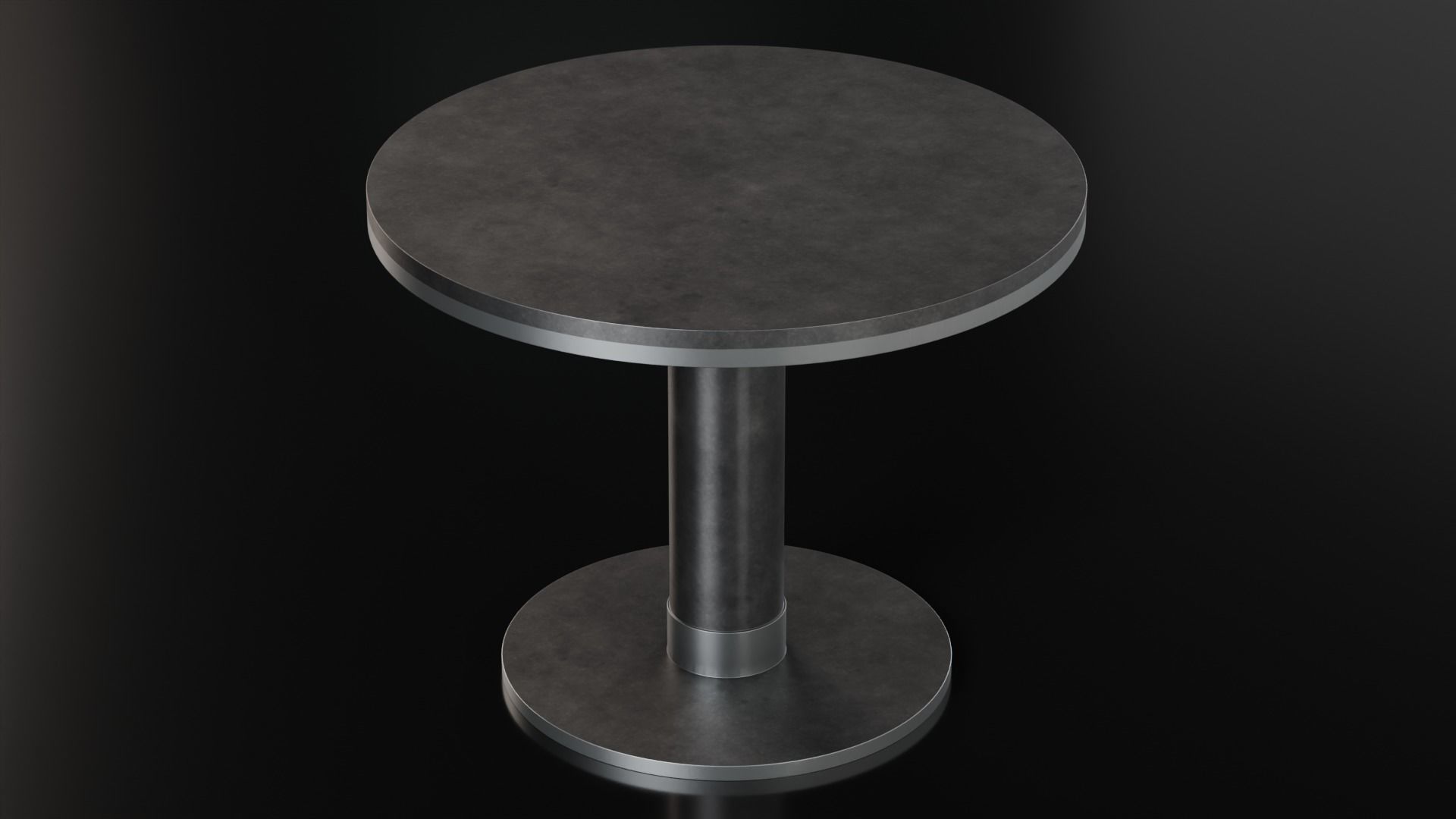 Kitchen Disc Table - 21 Finishes Low-poly 3D model_3