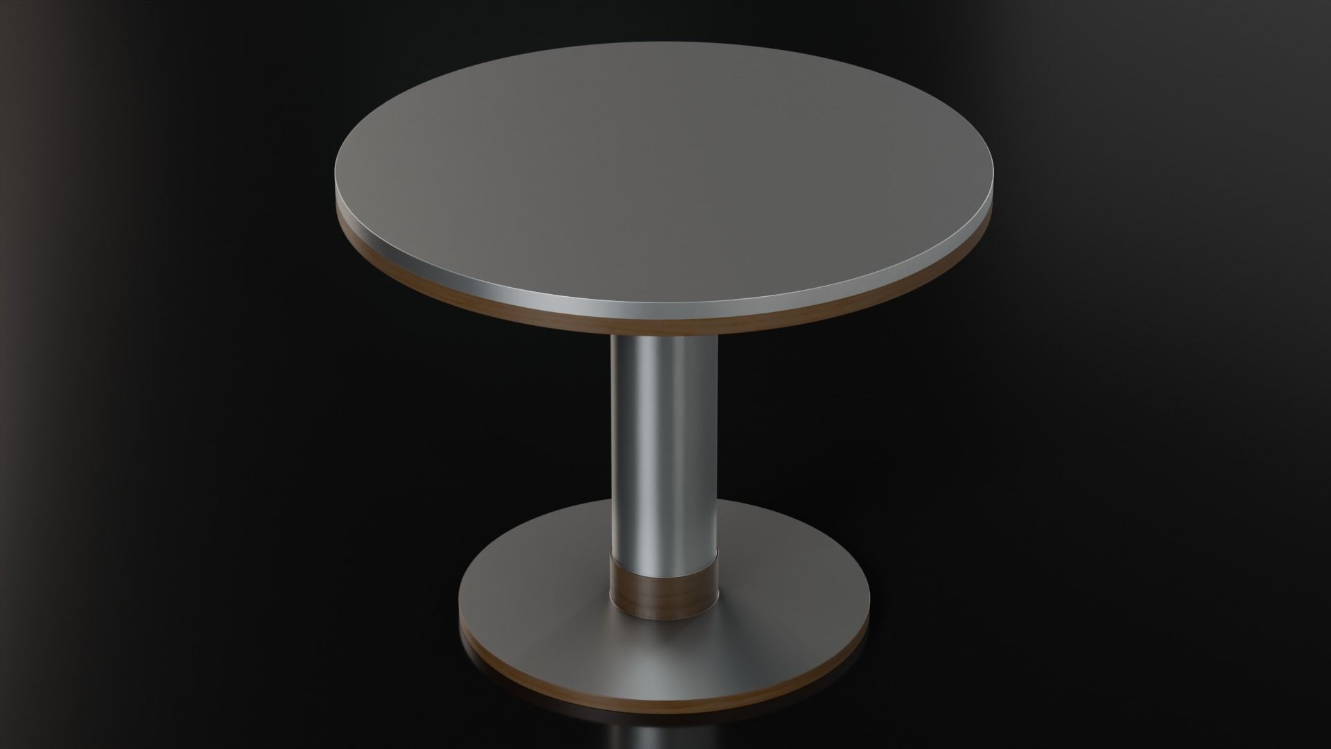 Kitchen Disc Table - 21 Finishes Low-poly 3D model_5
