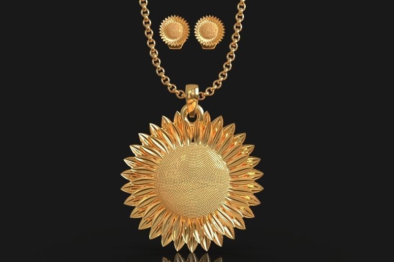 Sunflower 3D print model_1