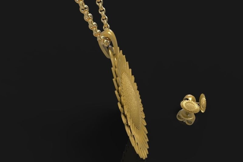 Sunflower 3D print model_5