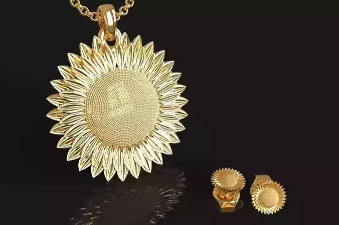 Sunflower 3D print model Sunflower 3D print model