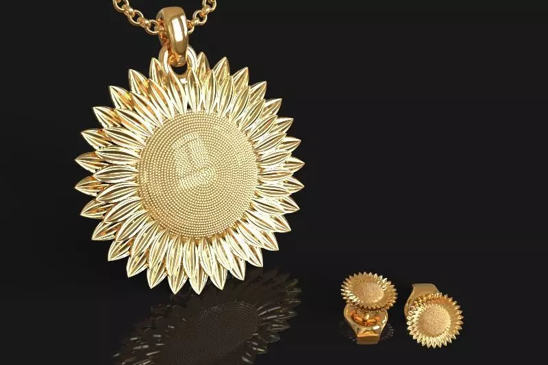 Sunflower 3D print model_0