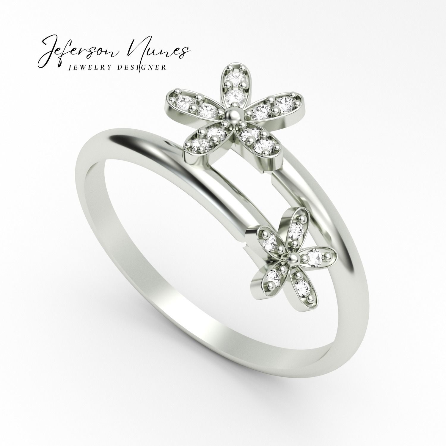 Anel Flor A1032 3D print model_1