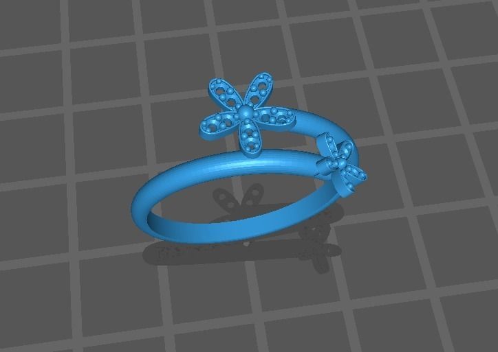 Anel Flor A1032 3D print model_3