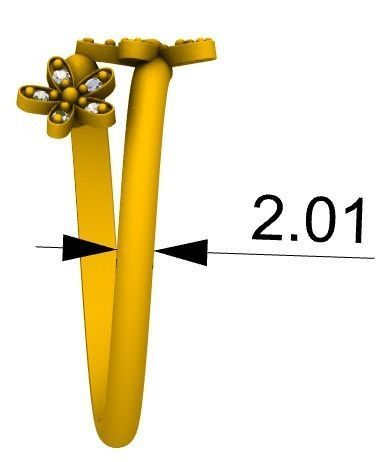 Anel Flor A1032 3D print model_6