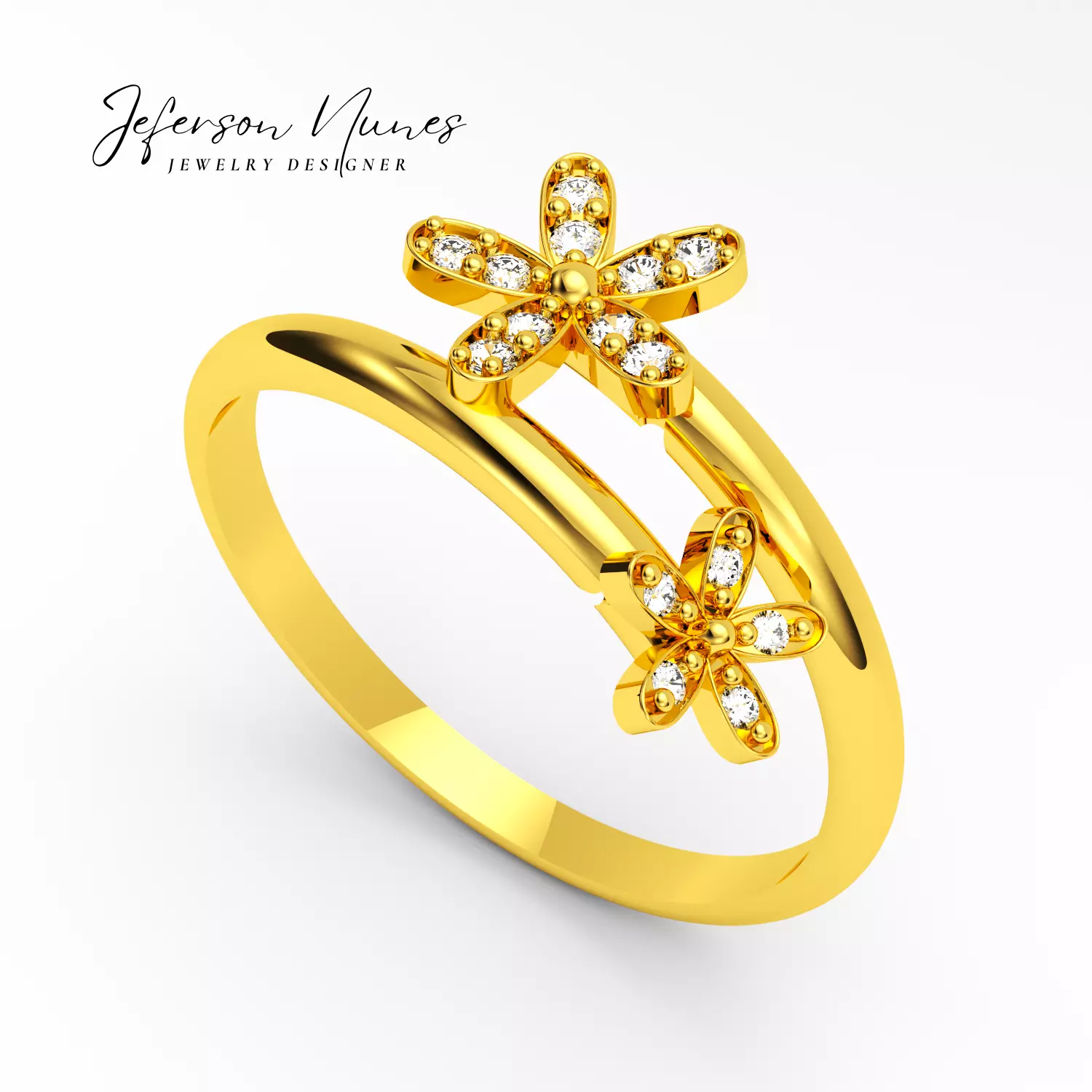 Anel Flor A1032 3D print model_0