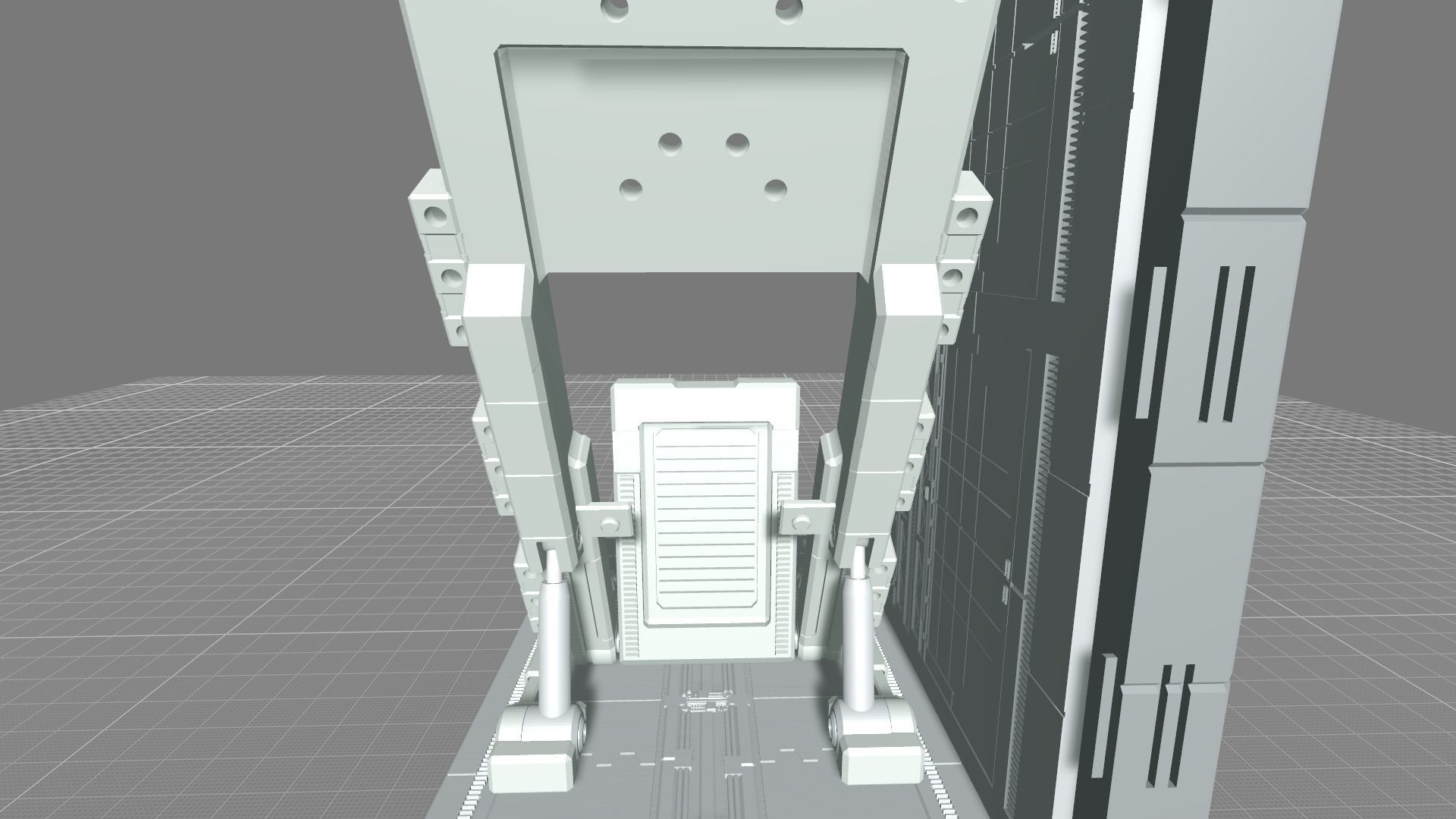 MHB08OF-Classic Mech Hangar Platform Deck Fixture 3D print model_6