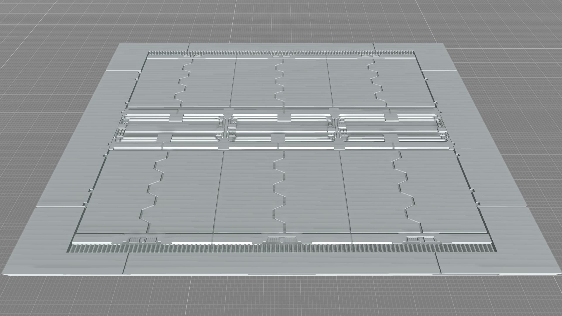 MHB08OF-Classic Mech Hangar Platform Deck Fixture 3D print model_9