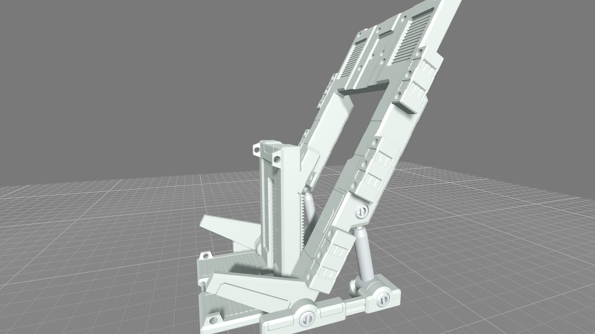 MHB08OF-Classic Mech Hangar Platform Deck Fixture 3D print model_5