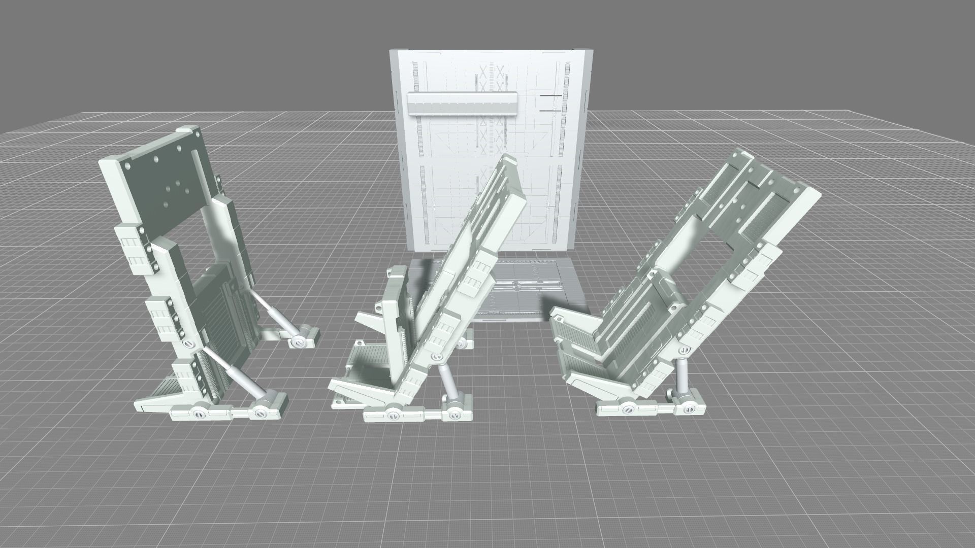 MHB08OF-Classic Mech Hangar Platform Deck Fixture 3D print model_10