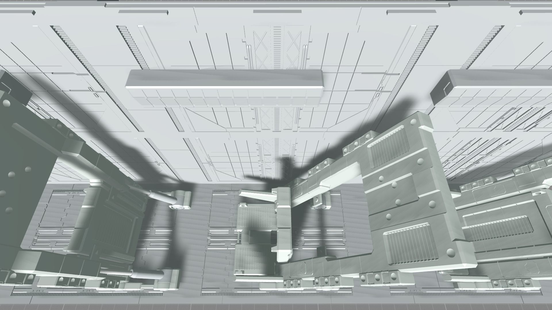 MHB08OF-Classic Mech Hangar Platform Deck Fixture 3D print model_13