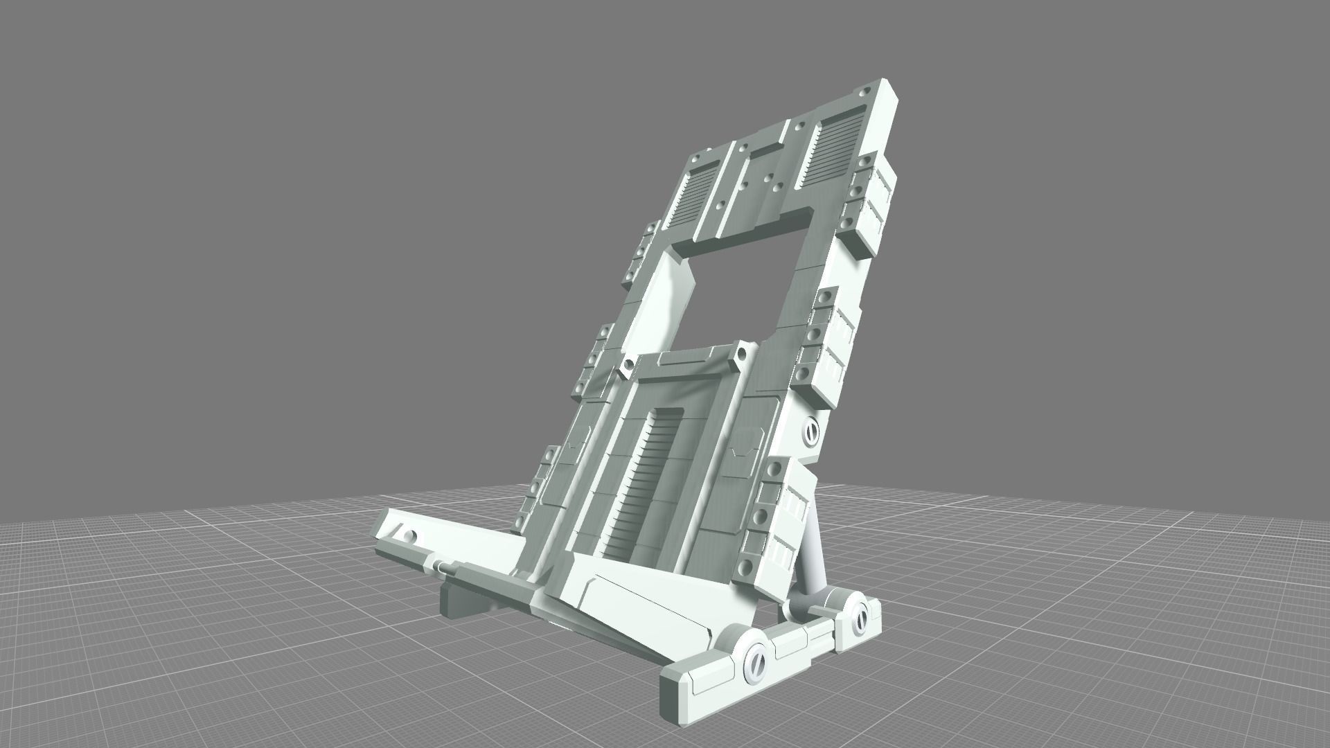 MHB08OF-Classic Mech Hangar Platform Deck Fixture 3D print model_4