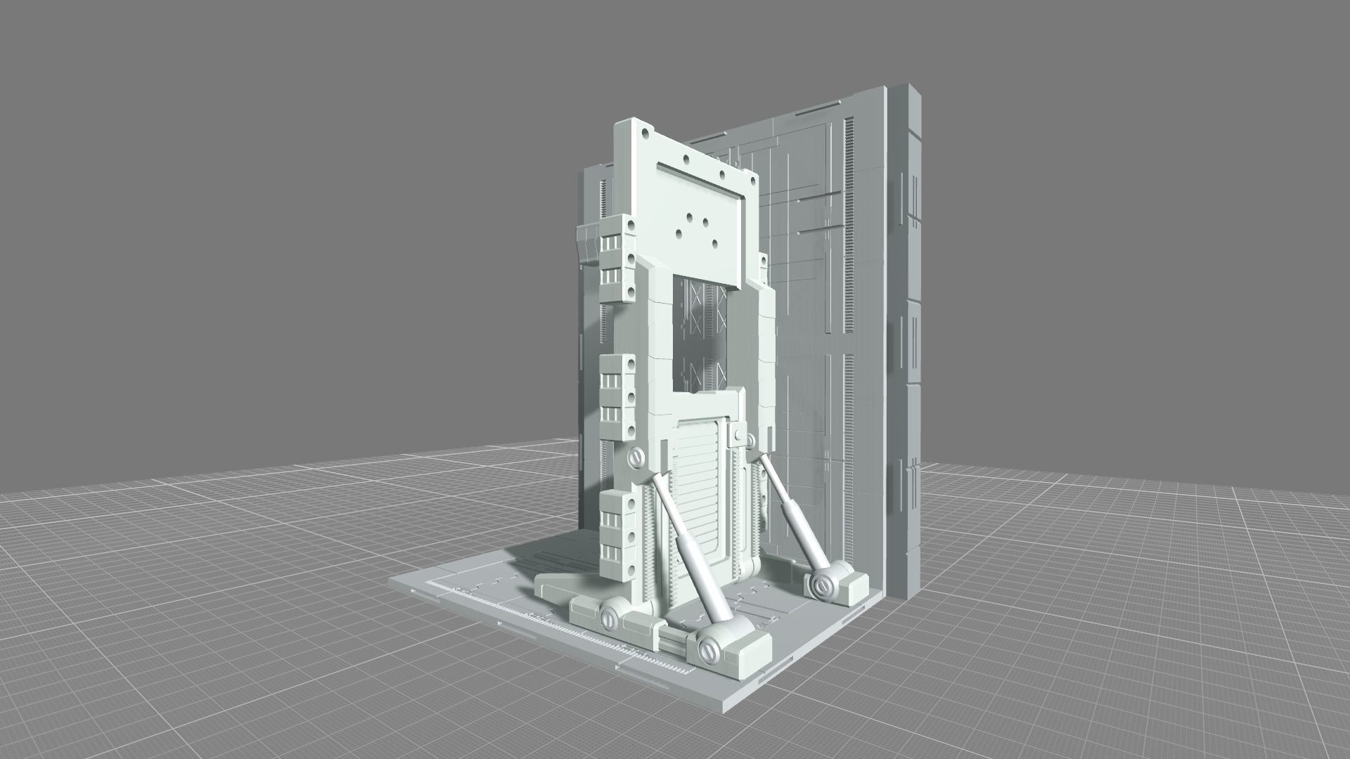 MHB08OF-Classic Mech Hangar Platform Deck Fixture 3D print model_2