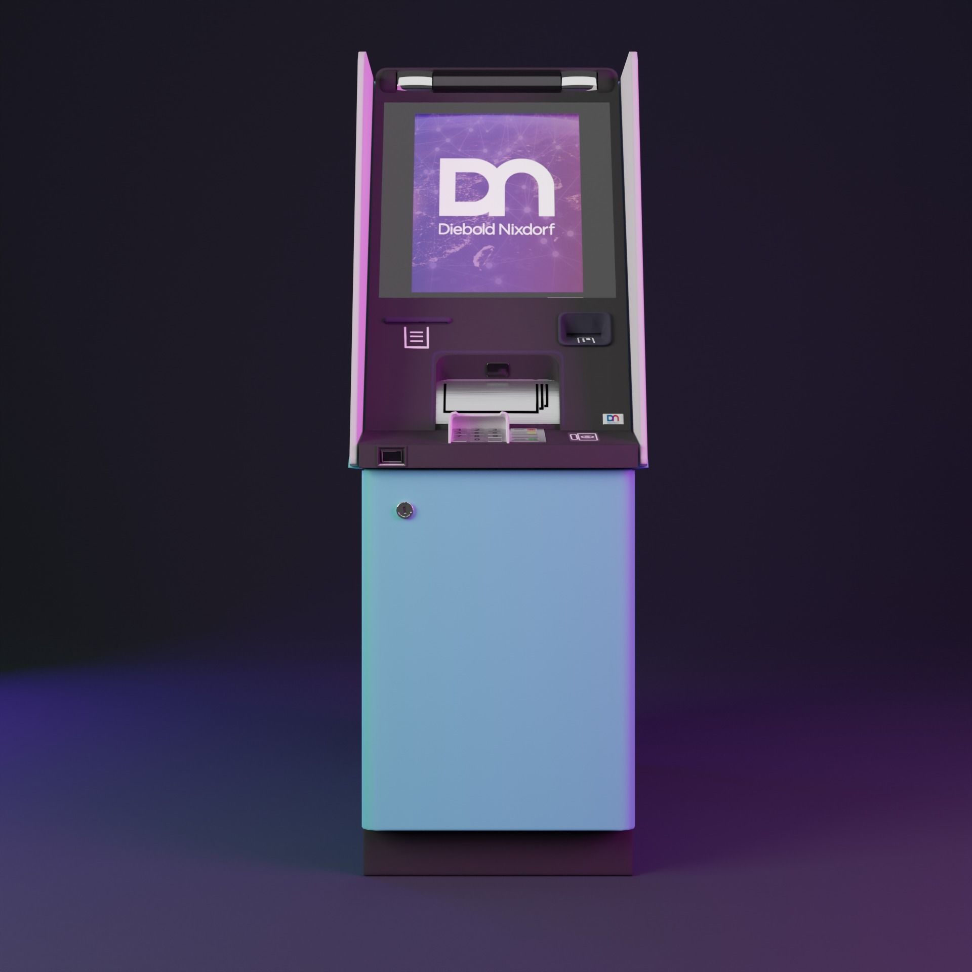 ATM Diebold Nixdorf DN200 Low-poly 3D model_2