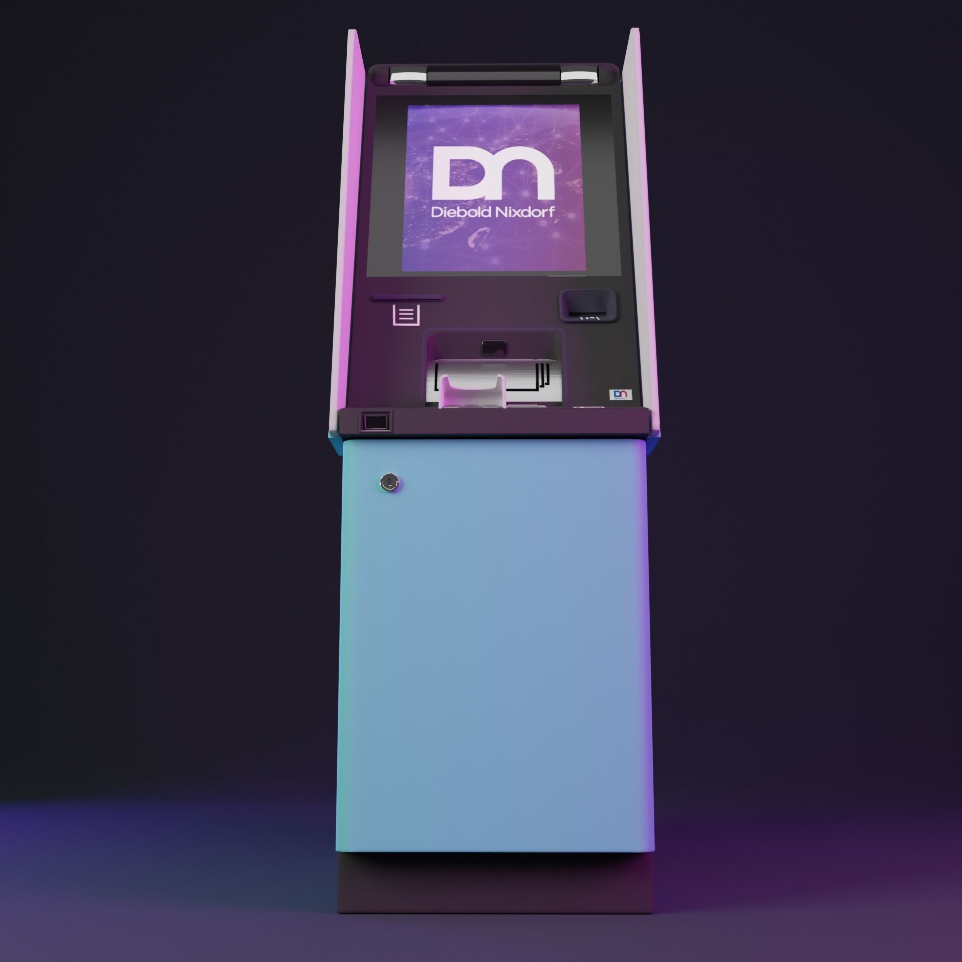 ATM Diebold Nixdorf DN200 Low-poly 3D model_4