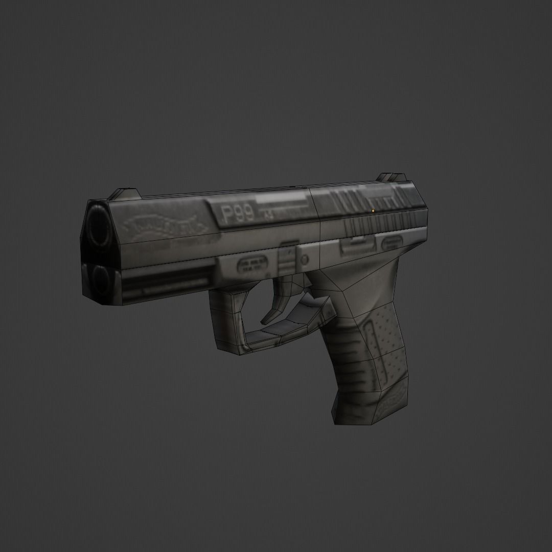 P99 Pistol Free low-poly 3D model_1