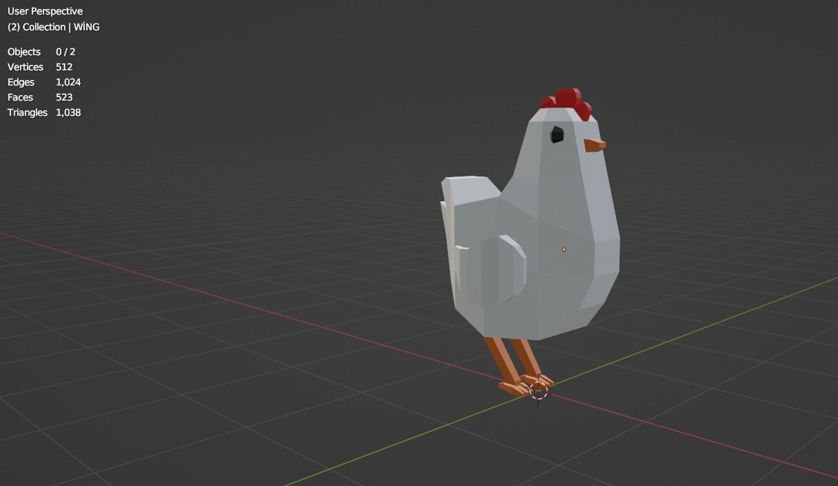 Chicken Lowpoly Free 3D model_2