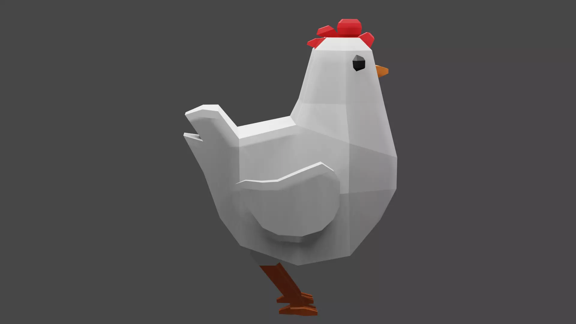 Chicken Lowpoly Free 3D model_0