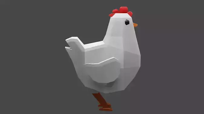 Chicken Lowpoly Free 3D model